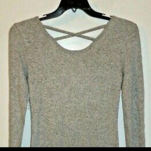 -form fitting/bodycon-super soft!!-never worn!-criss cross back Sx Small NOBO